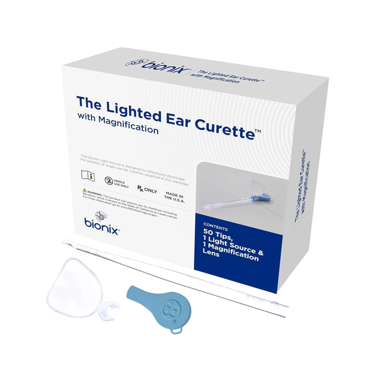 Bionix Disposable Lighted Ear Curettes- Wavecurette